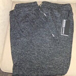 DKNY Women's Black Heather Knit Drawstring Jogger Pants NWT Sz L